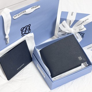 (국내백화점판 A/S 가능) 루이까또즈 그레이시 블랙 남성 소가죽 반지갑 카드지갑 세트 (리본선물포장)