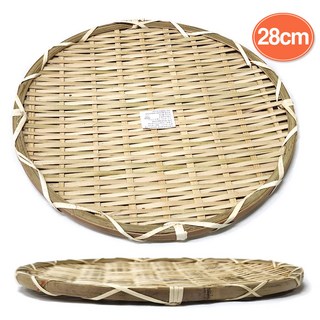 대나무 회채반 28cm / 죽제품 대나무회채반 대나무채반 전채반 부침개채반 튀김채반 튀김접시 모밀판, 1개