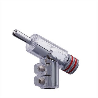 純銅鍍24K金香蕉頭 音響線接線插頭 可鎖式音響香蕉插頭, 鍍銠款,2個價格, 1個