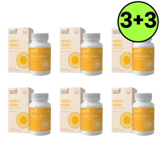 네이처그랜드 임산부 고함량 비타민D 부족증상 결핍 5000IU 300mg, 6개, 180정