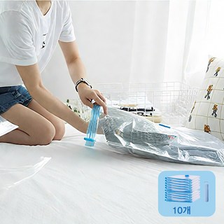 ZOZI 대형 진공 의류용 이불압축팩10P+ 전용펌프 세트, 1개, 10개입