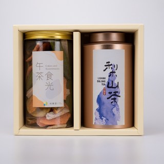 韻雅梨山茶/禮盒系列［何樂里HowLovely］, 1個, 茶食禮盒[梨山茶+綜合蔬菜脆片]