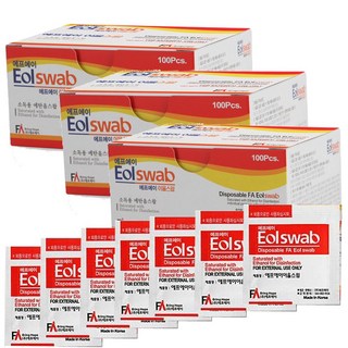 에프에이 이올스왑 알코올솜 소독솜 개별포장, 3개