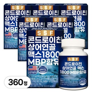 순수식품 콘드로이친 상어연골 맥스 1800 MBP함유, 6개, 60정