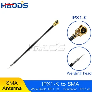 5PCS IPX-SMA 커넥터 케이블 SMA Male-uFL/u.FL/IPX-SMA Female RF1.13 RF 동축 WIFI 안테나 피그테일 연장, 01 IPX Pigtail, 06 15CM