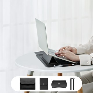 스피세프 스크래치방지 노트북케이스 노트북 파우치, 블랙, 1개