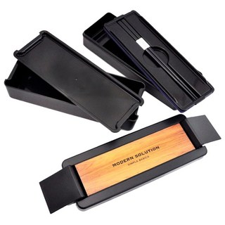 Lustroware 岩崎 兩段式防油汙微波便當盒 附筷子 950ml 無縫膠圈設計 雙層設計 可用洗碗機, 木紋, 1個