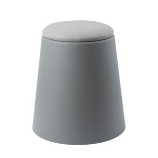 可堆疊圓筒凳 椅凳 矮凳 小板凳 圓凳 塑膠椅子 化妝凳 小圓凳【A246】, 灰, 1個
