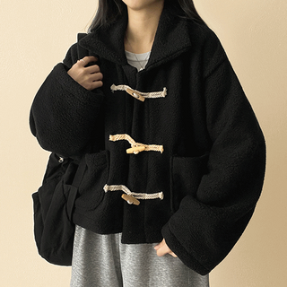 양털 뽀글이 떡볶이 숏코트자켓 (4color) H&L