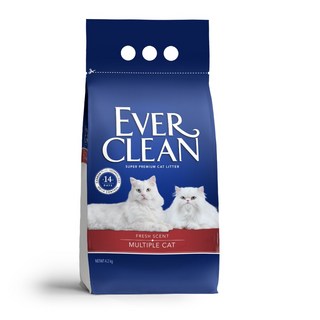 Ever Clean藍鑽貓砂 藍標 綠標 紅標 紫標 4倍淨味 植萃除臭 低敏 多貓 礦砂 貓砂, 1個, (紅標)多貓抑菌貓砂-微香4.2Kg, 4.2kg, 紅標-微香