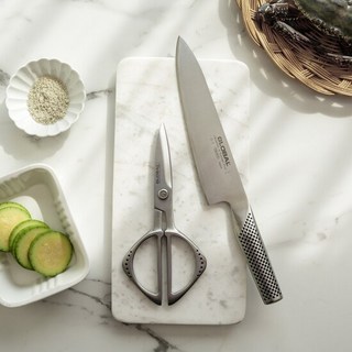 GLOBAL 글로벌 나이프 2P세트 (나이프+가위) G-2210 집들이 개업 생일 나이프선물세트, 1개