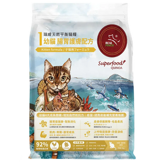 REAL POWER 瑞威 幼貓糧 1號腸胃護膚配方 2kg, 皮膚/皮毛+腸道健康, 2000g, 1包