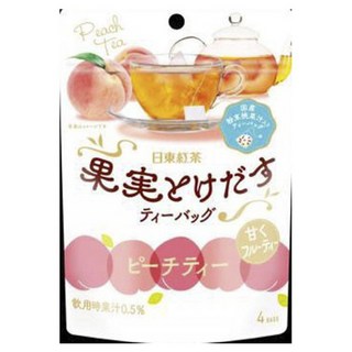 日東紅茶 用水果泡的茶包水蜜桃紅茶, 1個, 4件, 7.5g