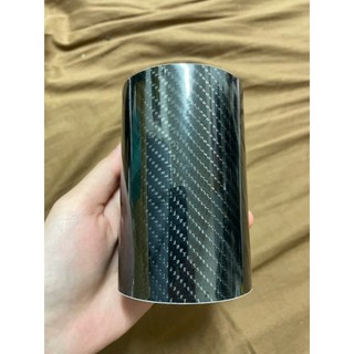 5D碳纖維亮面卡夢汽車包膜裝飾貼紙/防水遮瑕/DIY легко安裝/多尺寸可選, 寬10公分x1公尺, 1個