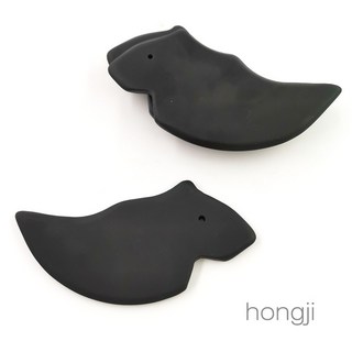 砭石 砭石刮痧板 A49小馬兒 臉部按摩 SPA 拍痧 男女通用 天然砭石 穴道按摩 送禮 禮物, 1個, 黑色