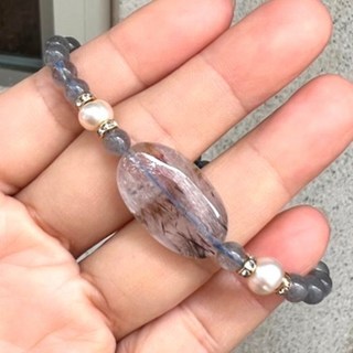 『亮晶晶』天然拉長石手鍊 極光23 天然珍珠手鍊 激發潛能 放鬆壓抑 增強有效溝通和專注力