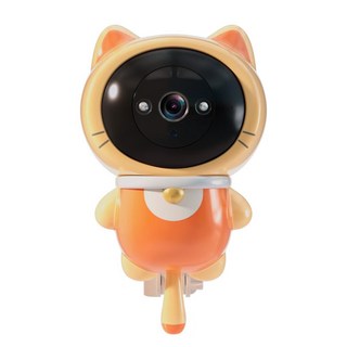 萌寵機器貓攝像頭 500萬高清無線網絡監控看護, 1個, 橙色雙頻中文版:1個