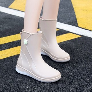時尚女雨鞋新款雨靴，短筒時尚防水防滑輕便工作膠鞋