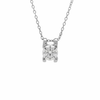 Pt950 鑽石項鍊 1.00克拉 四爪設計