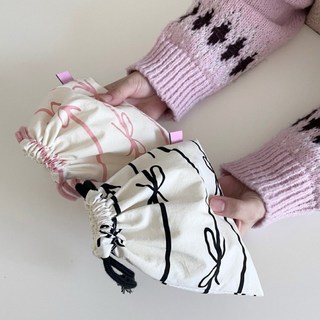 蝴蝶結束口袋 化妝包 收納袋 K96002