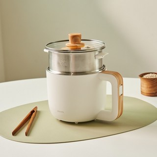 단미 라면포트 멀티쿠커 전기 냄비+찜기 세트 (EK05+ST02), EK05(옐로우)+ST02찜기