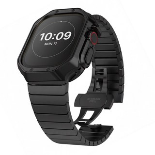 아이비온 애플워치 링크브레이슬릿 + 아머 케이스 세트 40 44, 1개, 딥블랙