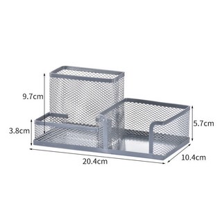 嘉義出貨 屏風掛鉤辦公室桌上收納桌上置物架筆筒紙巾盒文具架桌上收納架桌面收納架桌面置物架屏風工位配件, 三格筆筒銀色1個裝, 1個