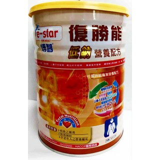 e-star 復勝能 低鈉營養配方 成人奶粉 900g 罐裝, 1個