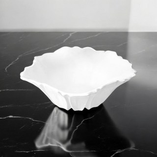 미색 수선화 부페볼 다용도 그릇 한식 뷔페 단체급식, 1개