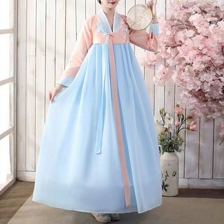 여성 전통 한복 세트 무대 공연복 결혼식 돌잔치 하객한복 슬림소녀