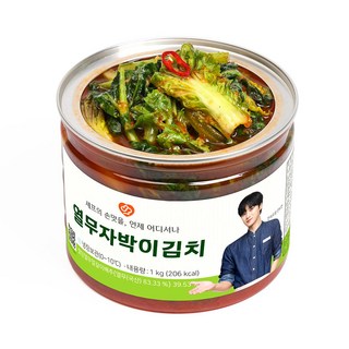 셰프애찬 시원칼칼한 열무자박이 열무김치 물 김치 캔, 1kg, 1개