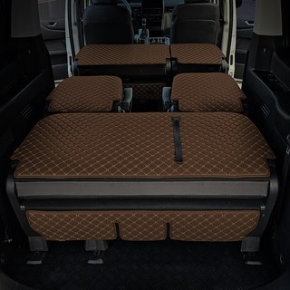 스타리아 라운지/투어러 프리미엄 퀄팅 시트백 커버, 1개, 투어러 9인승-브라운(매트)+브라운(실)