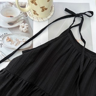 Fee 皺皺蛋糕綁帶細肩短洋裝，吊帶洋裝 連衣裙 蛋糕裙 綁帶洋裝 連身裙 蛋糕洋 度假短洋 夏天穿搭