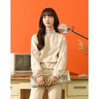 24FW [가격인하][ONLINE EXCLUSIVE][Afterhours캡슐] 베이지 여성 스트링 웨이스트 우븐 맨투맨 HWTS4C991I1