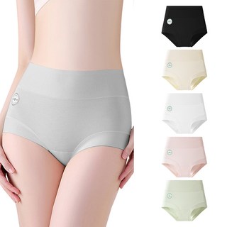 高腰棉質加長襠內褲 高腰大尺碼三角褲 無痕親膚透氣 舒適包覆貼合, 黑色