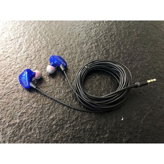 3米閃粉長監聽耳機(無麥)直播聲卡可用, 藍