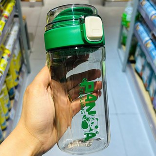 富光水杯兒童便攜隨手杯學生運動杯子女生高顏值夏季帶提繩塑料杯, 1個, 大容量 560毫升  翠綠色