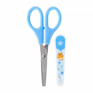 카카오프렌즈 / 오해피데이 안전가위 / 어린이안전가위 어린이가위 초등가위 초등학생가위 아동가위 아동안전가위 안전캡가위, 1개, (라이언)블루