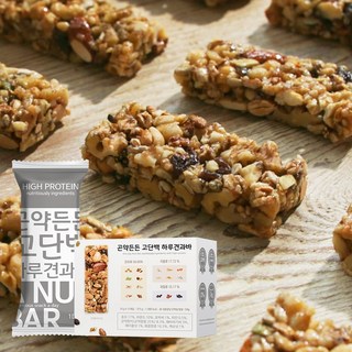 곤약든든 고단백 하루견과바 에너지바 단백질바 간식, 60개, 25g