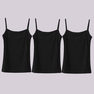 [1+1+1 3장세트] 베이직 모찌스판 끈나시 / 무지 기본나시 / 블랙 화이트 스킨 3컬러 / FREE[44-55추천] XL[66-77추천] 2사이즈