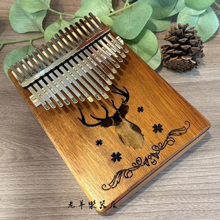 老羊樂器店 相思木 17音 卡林巴琴, 1個, 拇指琴-鹿造型