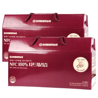푸르담 착즙한 NFC 100% 타트체리 원액 주스, 착즙한 NFC 100% 타트체리 원액 주스 2박스 60, 60개, 70ml