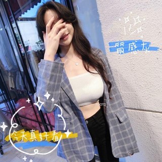 香榭質感格紋西裝外套 春天必備單品