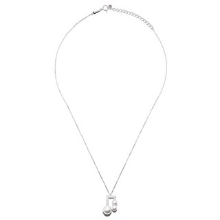 타사키 밸런스 노트 18K 화이트 골드 펄 앤 다이아몬드 펜던트 네크리스