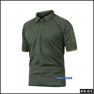 野戰搖滾-生存遊戲 軍風短袖戰術POLO衫 軍綠色 速乾排汗 迷彩 工作服, ACU迷彩,M