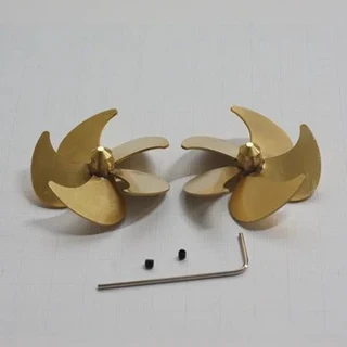 RC 보트 직경 45mm 샤프트 구멍 5 블레이드 패들 포지티브 프로펠러 1/100 체중계 구축함 모델 선박용, 03 1pair