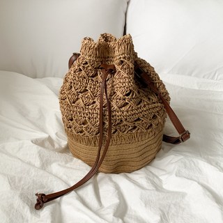 블루씨티 새튼 라탄 복조리 크로스백 숄더백 핸드메이드 가방