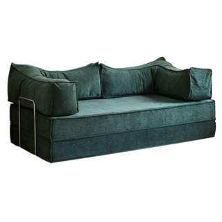 데일리유즈 빈티지 접이식 소파베드 모듈 소파 침대 레트로 쇼파베드, 그린