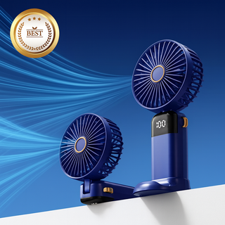 초강풍 5단 휴대용 손 선풍기, 네이비