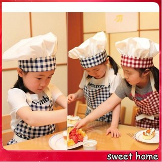 兒童圍裙廚師帽套裝，韓版手工廚師服，男女童舞臺表演服，廚房工作服